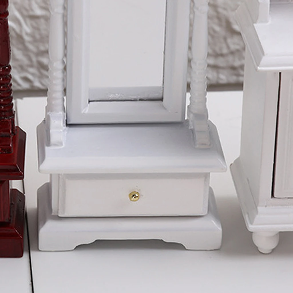 Масштаб 1:12 кукольный домик деревянное туалетное зеркало из березы декоративное