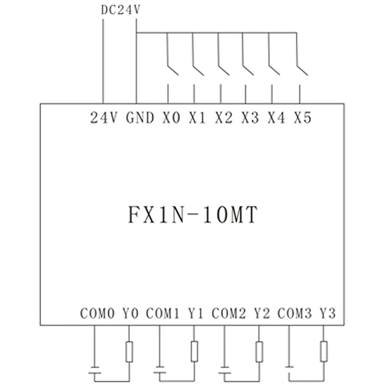 PLC Industrial Control Board FX1N-10MT Controller Programmable Module | Motor