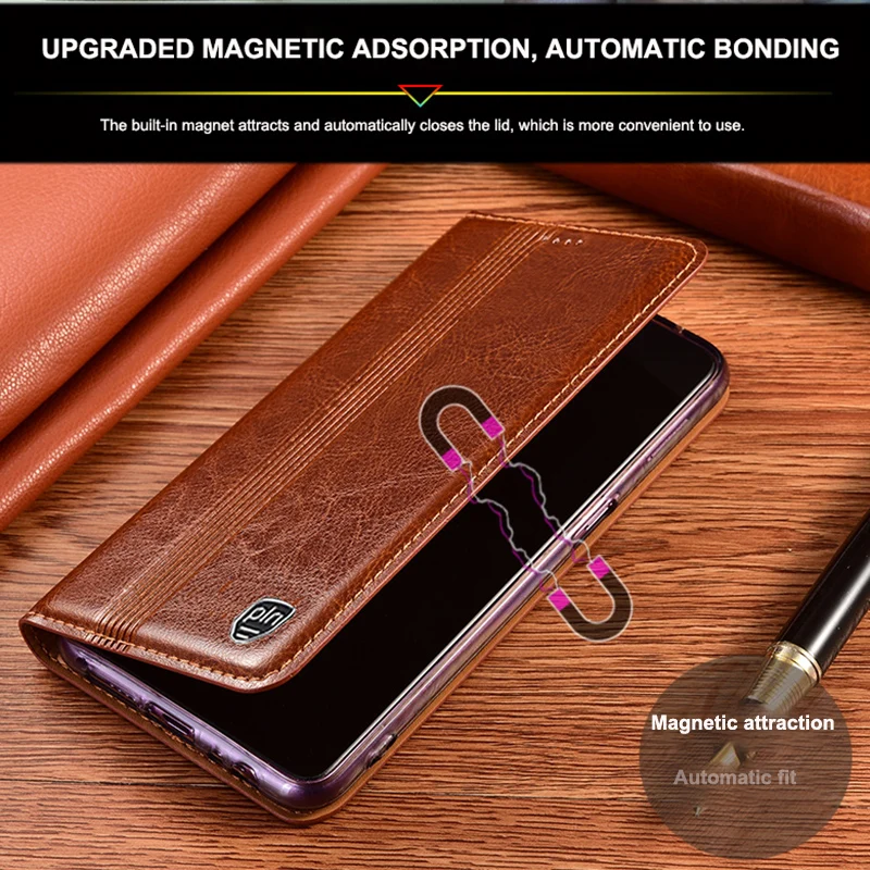 Luxury Genuine Leather Case for Samsung Galaxy A12 A22 A32 A42 A52 A72 M12 Magnetic Flip Cover Card Slots