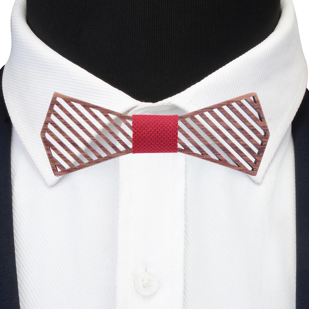 Новые полосатые деревянные бабочки-галстуки для мужчин галстук-бабочка полый