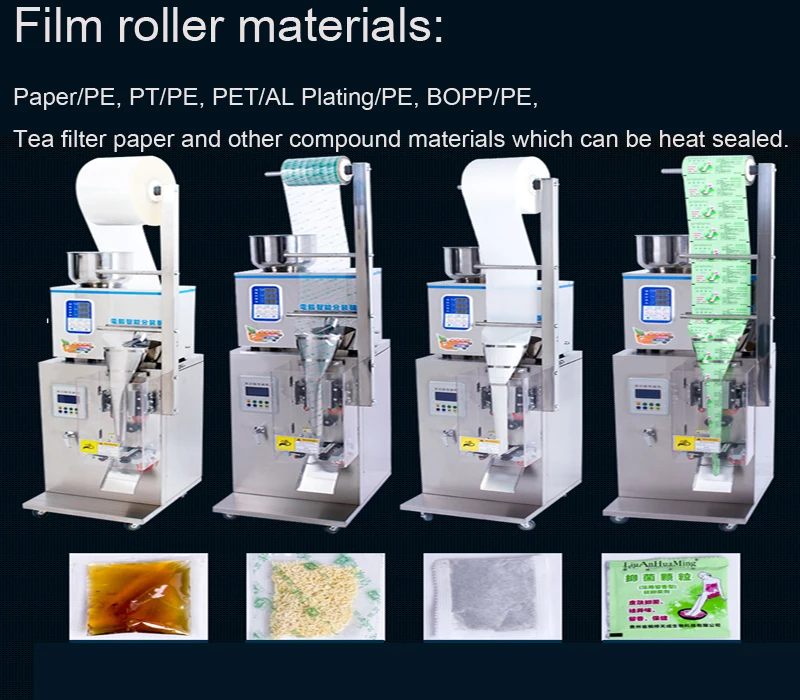 

Muti functional semi automatic chilli powder pouch packing machine