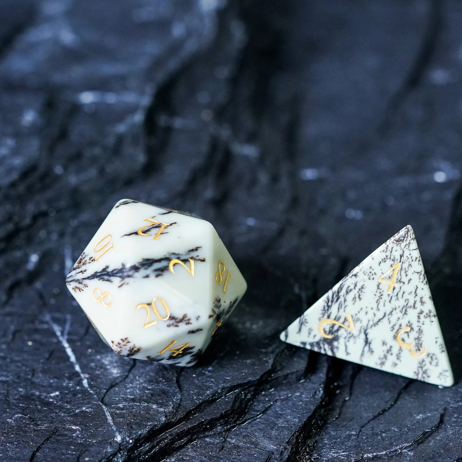 Набор из 7 каменные кости ручной работы набор 16 мм многогранных кубиков с