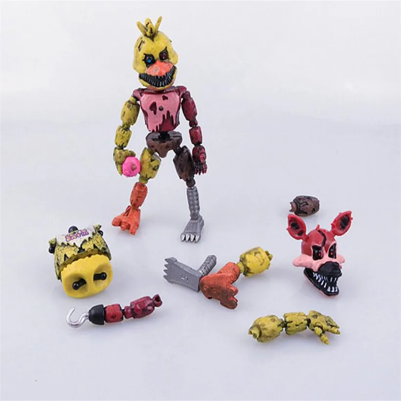 

Five Night At Freddy Anime Fnaf Bear Fox Free Assembly Action Figure Pvc Model Freddy Toys For Children Gifts