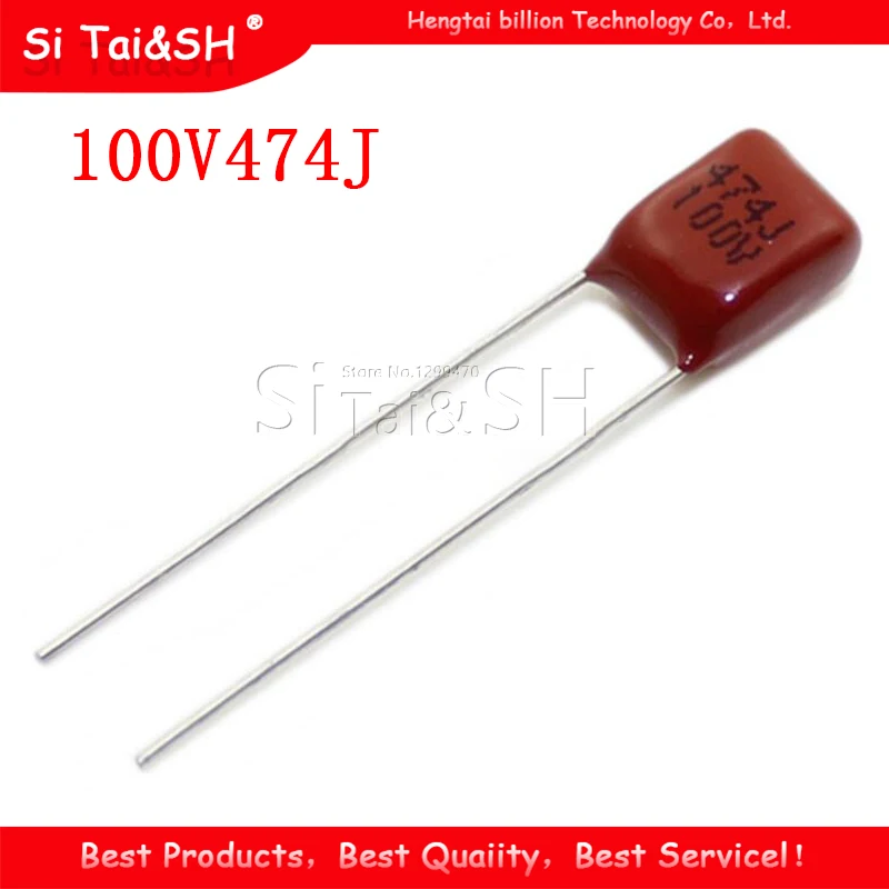 10 шт. 100V474J 0 47 мкФ 5% шаг 5 мм 470nf 474 100В CBB полипропиленовый пленочный конденсатор |