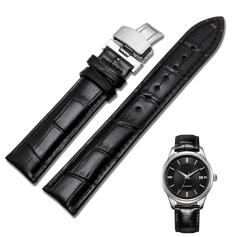 Ремешок из натуральной кожи для часов Tissot Longines Mido Гамильтон браслет со стальной