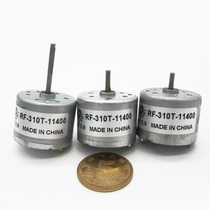 Небольшой DIY двигатель постоянного тока RF-310T-11400, 5v3v6v длинный вал для USB вентилятора ручной генератор 6/10/22 мм