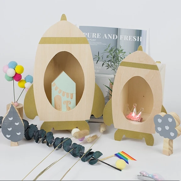 INS деревянный ящик для хранения игрушек в скандинавском стиле модель ракеты