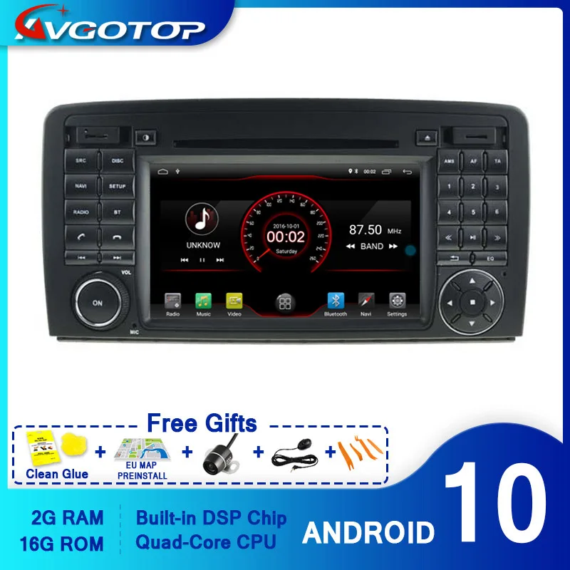 Автомагнитола AVGOTOP Android 10 GPS DVD-плеер для телефона класс W251 R280 R320 R350 R500 Wi-Fi