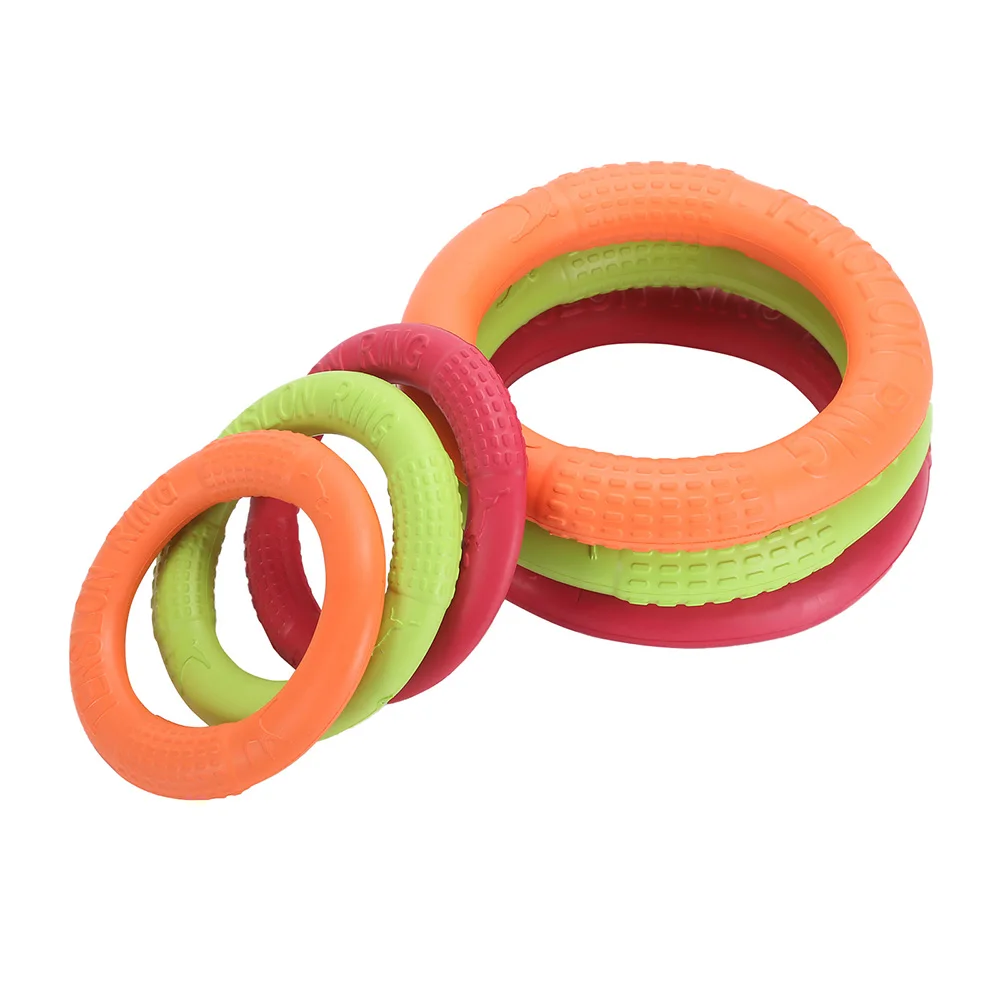 

Dog Fly Disc Dogs Training Molar Ring Bite Resistant Outdoor Playing Interactive Fitness Toy Puppy Dogs Floatable Pulling Ring