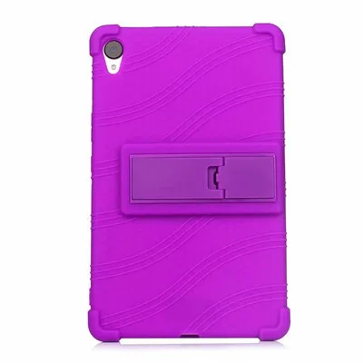 Purple Мягкий силиконовый чехол для huawei Mediapad M6 8,4 дюймов VRD-AL09 VRD-W09 Funda чехол подставка держатель для huawei M6 8,4 ''+ подарок - Цвет: Purple