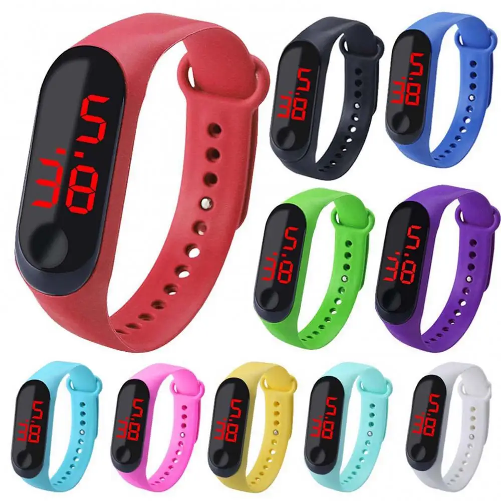 

BLUELANS Button type led children's student sports Adjustable Strap Electronic Digital Watch New Gifts