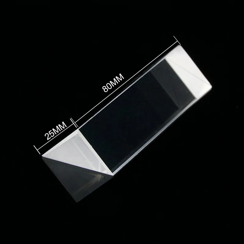 Glass Triangular Prism for Teaching Light Spectrum Physics Photo Photography Optical Instruments Rainbow experiment | Инструменты