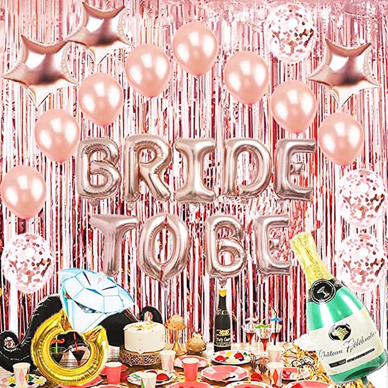 День рождения шарики свадебные украшения невесты из розового золота для девочек