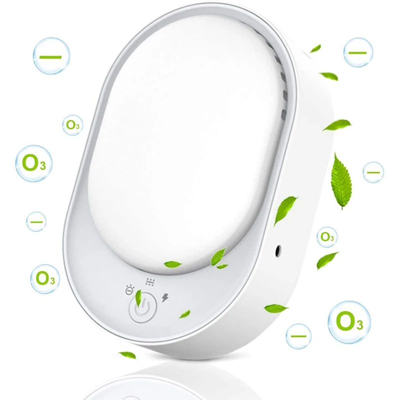 

Portable Air Purifier for Home Car Ozone Purifier Odor Eliminator Cleaner Freshener for Bedroom Kitchen Bathroom Toilet