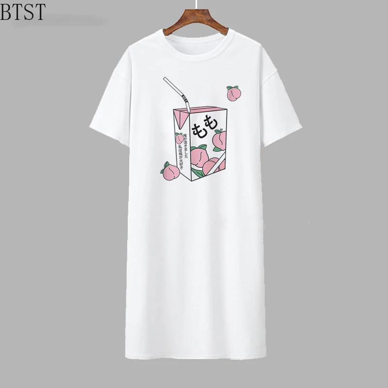 

Женское платье с коротким рукавом, свободное летнее платье в стиле Харадзюку