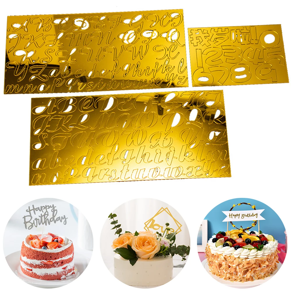 Акриловая Форма для букв алфавита пресс форма печенья DIY штамп в виде торта
