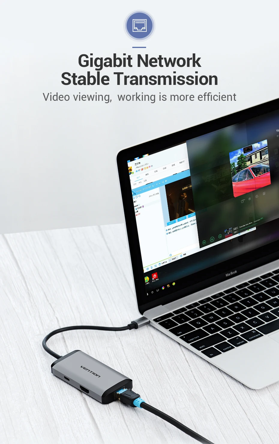 Vention usb-хаб usb type C к HDMI USB 3,0 концентратор Thunderbolt 3 адаптер для MacBook samsung S9 huawei mate 20 P20 Pro USB-C концентратор