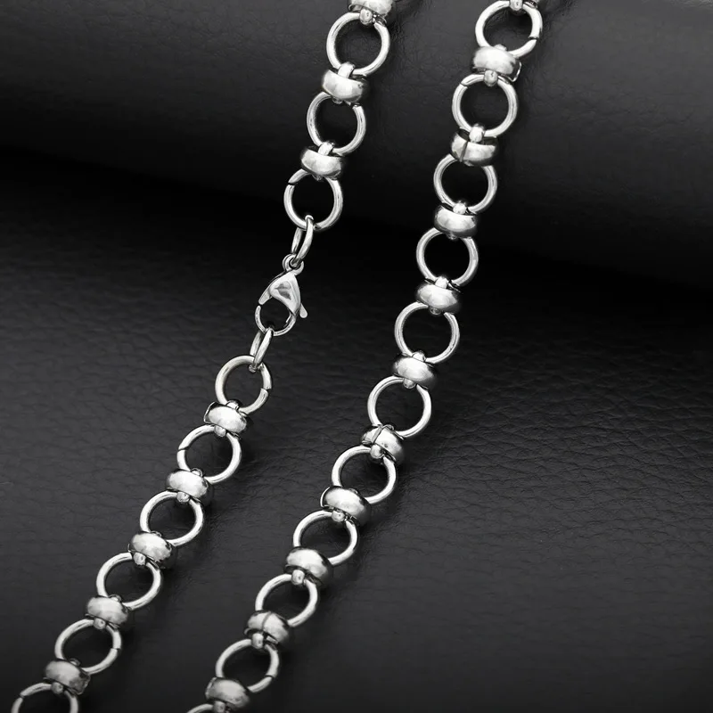 12mm New 2021 Creative Punk Chain Necklace Men Women Stainless Steel Collier Silver DIY Handmade Accessories Squid Game Jewelry | Украшения