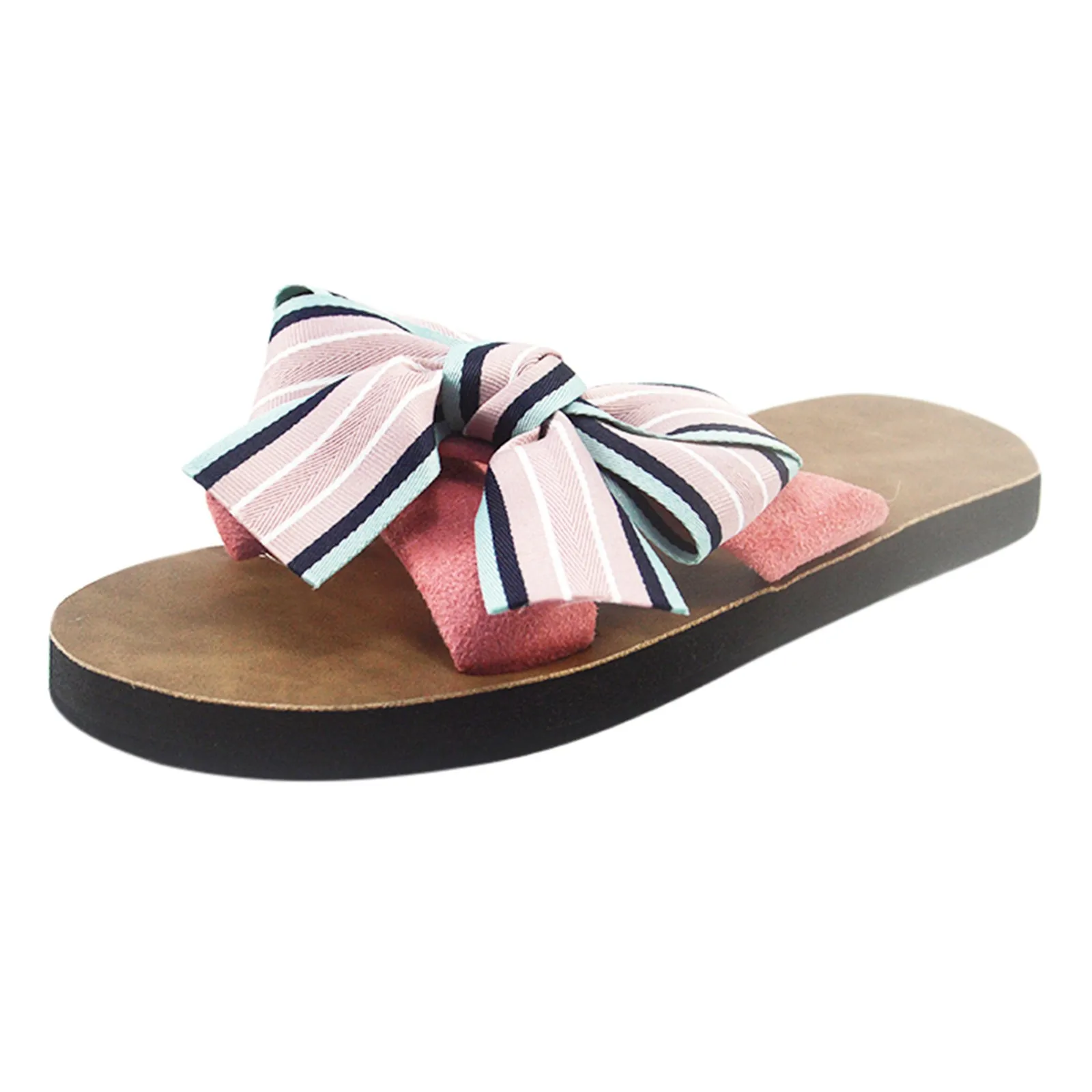 

Summer Platform Slippers Women Beach Breathable Bowknot Sandals Home Slipper Flip-Flops Flat Shoes Comfy Platform Flat Sole