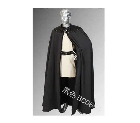 Мужская зимняя накидка в стиле викингов пальто винтажном готическом из