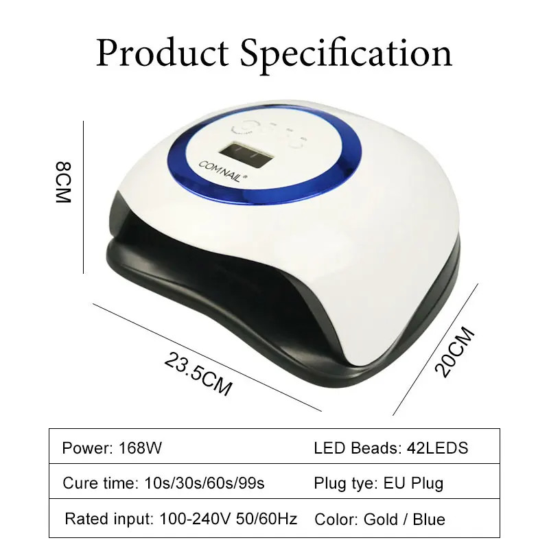 

OOS 168W New arrival uv led lamp sun x5 max Fast Curing Light Nail Led Lamp for Manicure Smart Sensor Colorful gel nail machine