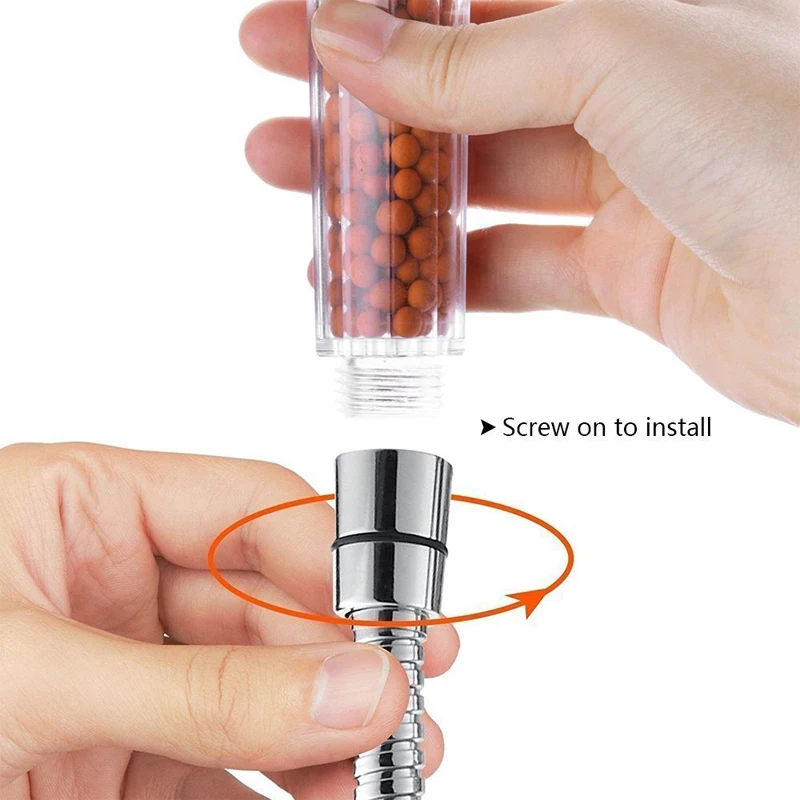 Светодиодная насадка для душа отрицательные ионы анионные бусины фильтр 3/7