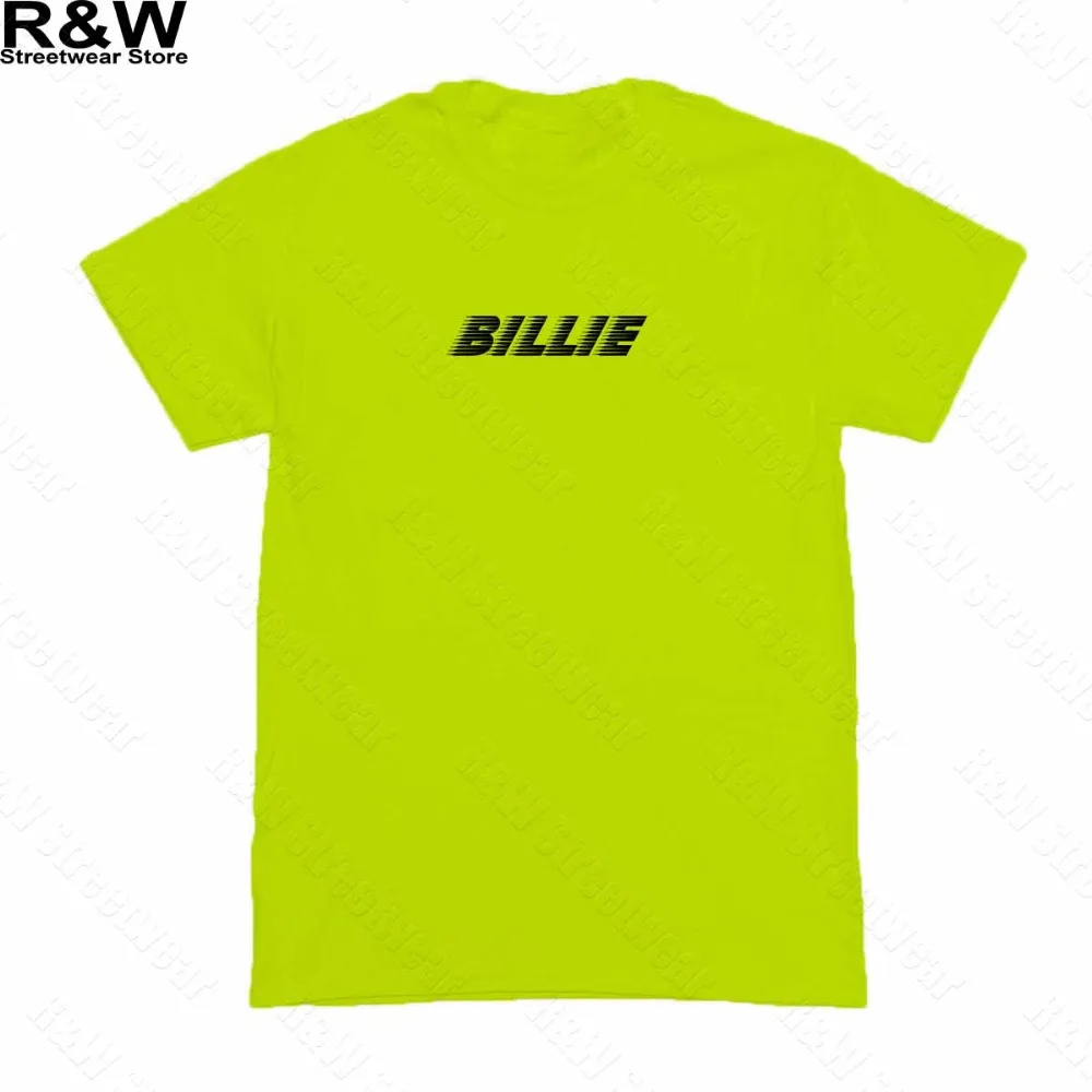 Billie Eilish, футболка, желтая, зеленая, черная, с надписью, уличная одежда, тот же абзац, хлопок,, летняя Новинка, высокое качество