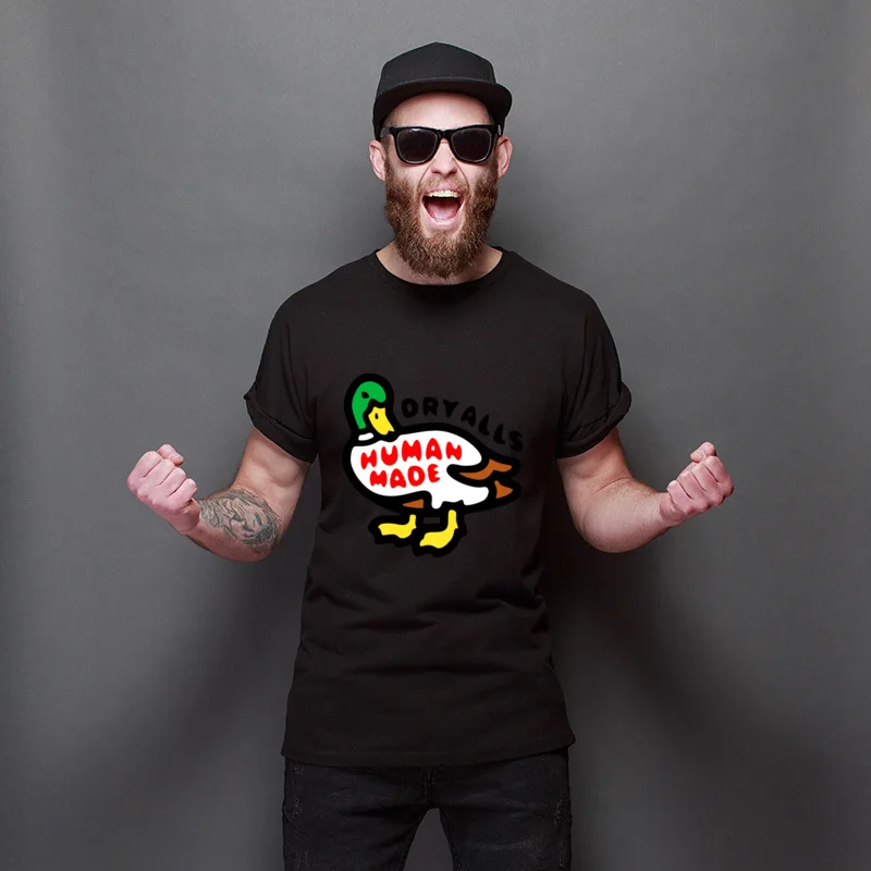 

Hot Sale Human Made Duck Youth Manga T Shirts Cute Cartoon TShirts Fashion 3D Printed T-Shirts For Men