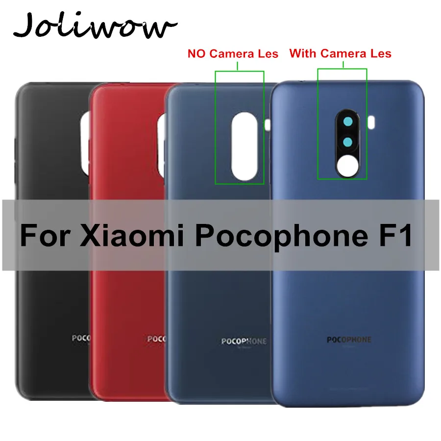 Крышка батарейного отсека для Xiaomi PocoPhone F1 задняя крышка корпуса + объектив камеры