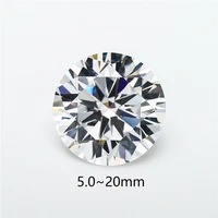 size 5mm 8mm 10mm 520mm aaaaa round brilliant white larger cubic zirconia stones loose cz gems for jewelry diy making