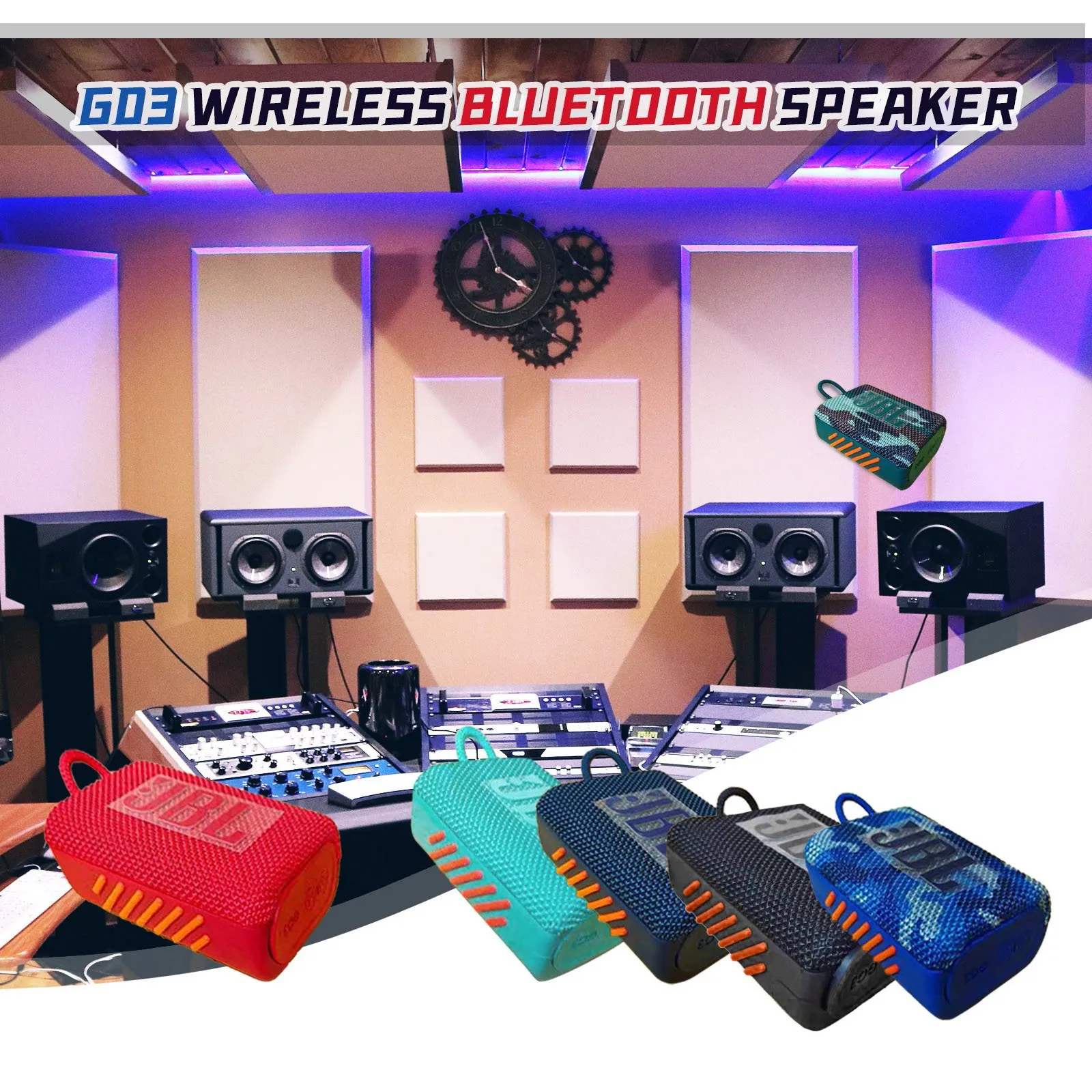 JBL Go 3 портативная Bluetooth-Колонка s Go3 спортивная водонепроницаемая динамика