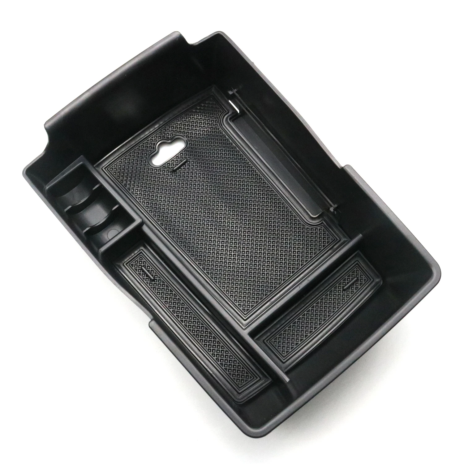 

RUIYA For Santa Fe TM 2021 Car Armrest Box Storage Central Control Container Auto Interior Organize Accessories Black