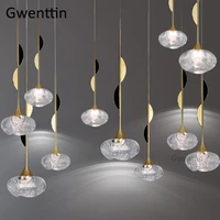 modern bubble crystal pendant lights led gold hanging lamp living room kitchen lighting fixtures suspension luminaire loft decor