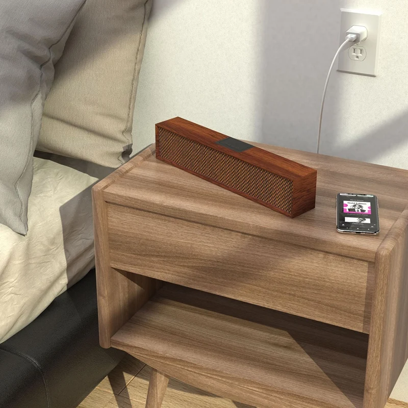 

Smalody YXSM8080BT Bluetooth Speaker, Wooden High-Power Speaker Computer Desktop Long Retro Multifunctional Audio