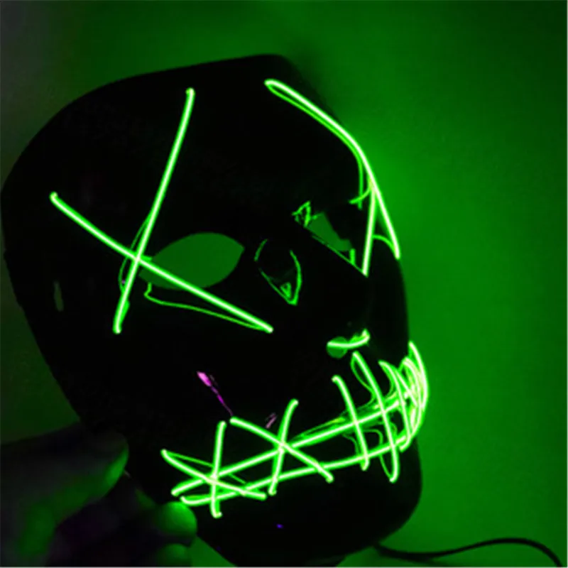 Хэллоуин ужас атмосфера реквизит с рожицей светящаяся маска светодиодный