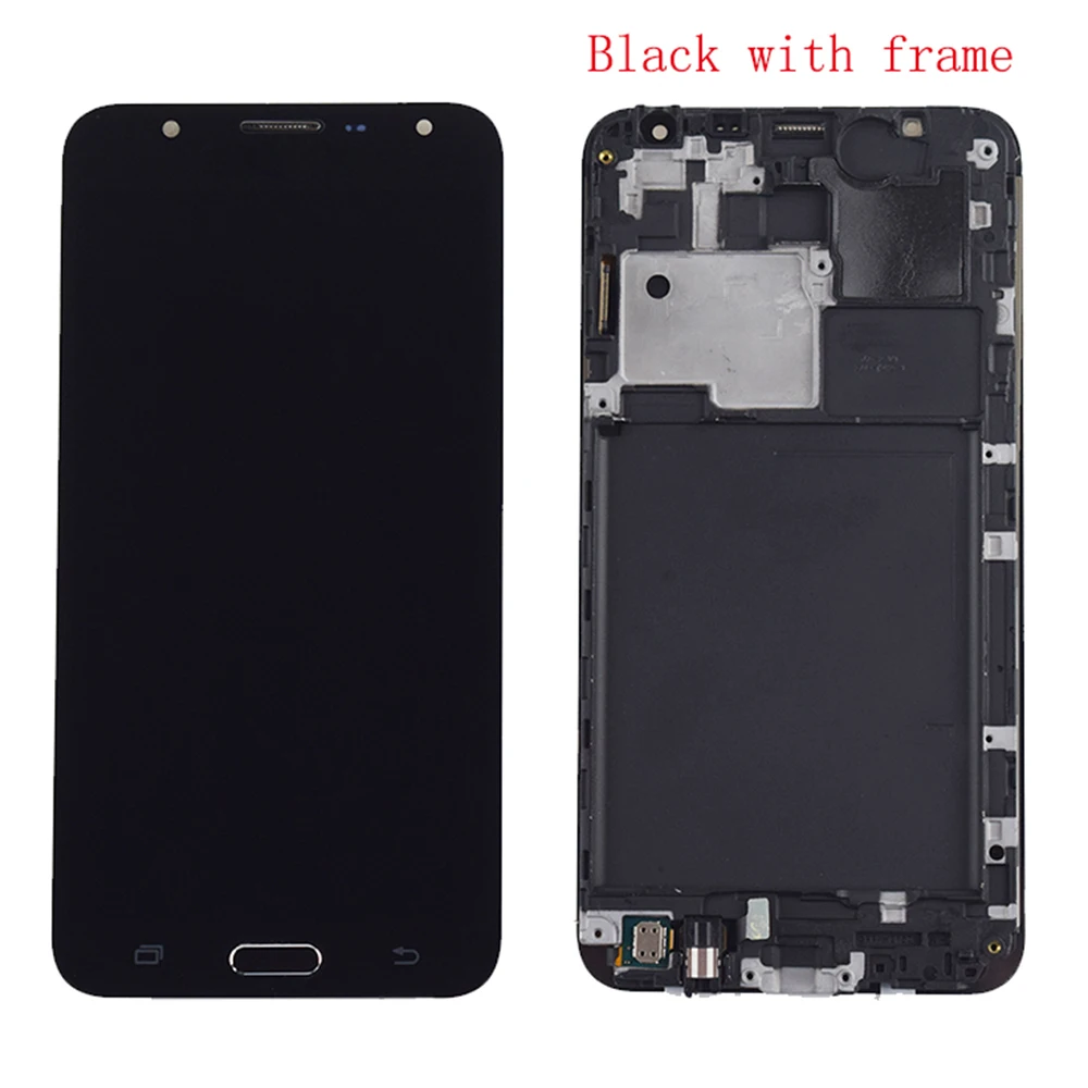 Для samsung Galaxy J7 J700 SM-J700F J700M J700H/DS lcd дисплей J7 lcd дисплей сенсорный датчик экрана в сборе рамка