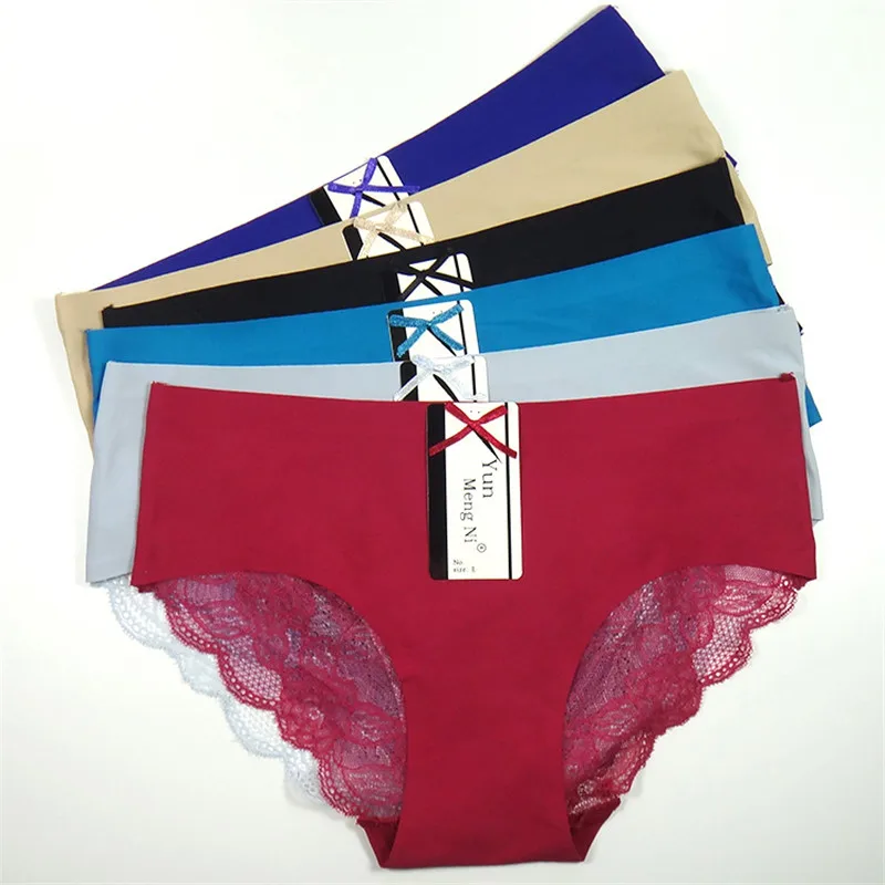 

Free Shipping 3pcs/lot Sexy Ice Thread Without A Trace Of Women's Briefs One Piece Women's Panties Lady Underwear 89058