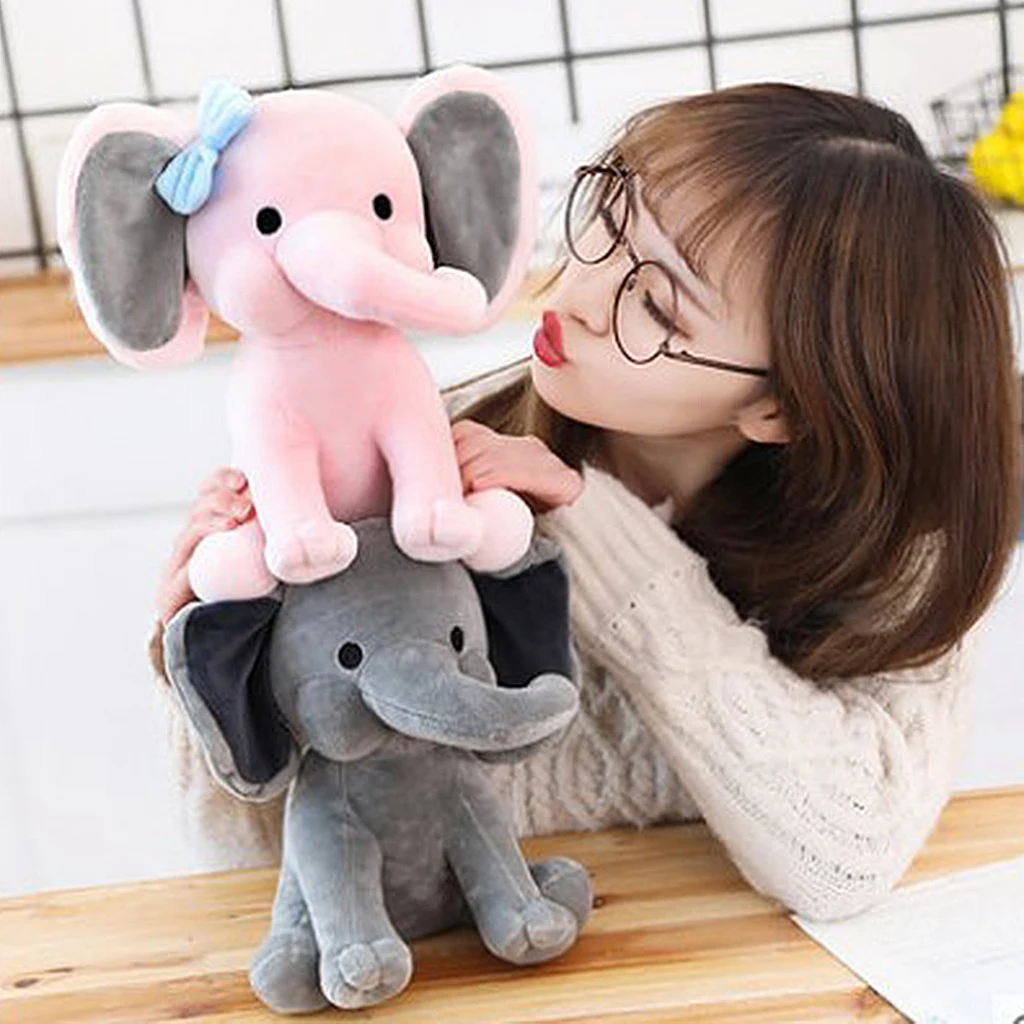 

Lovely 9.8 inches Elephant Doll Plush Stuffed Animal Toy Xmas for Sleeping