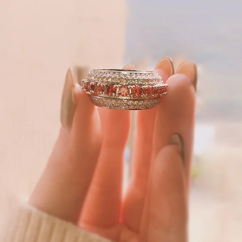 Женское кольцо с бриллиантами 925 пробы anillos серебряное для вечеринки подарок на