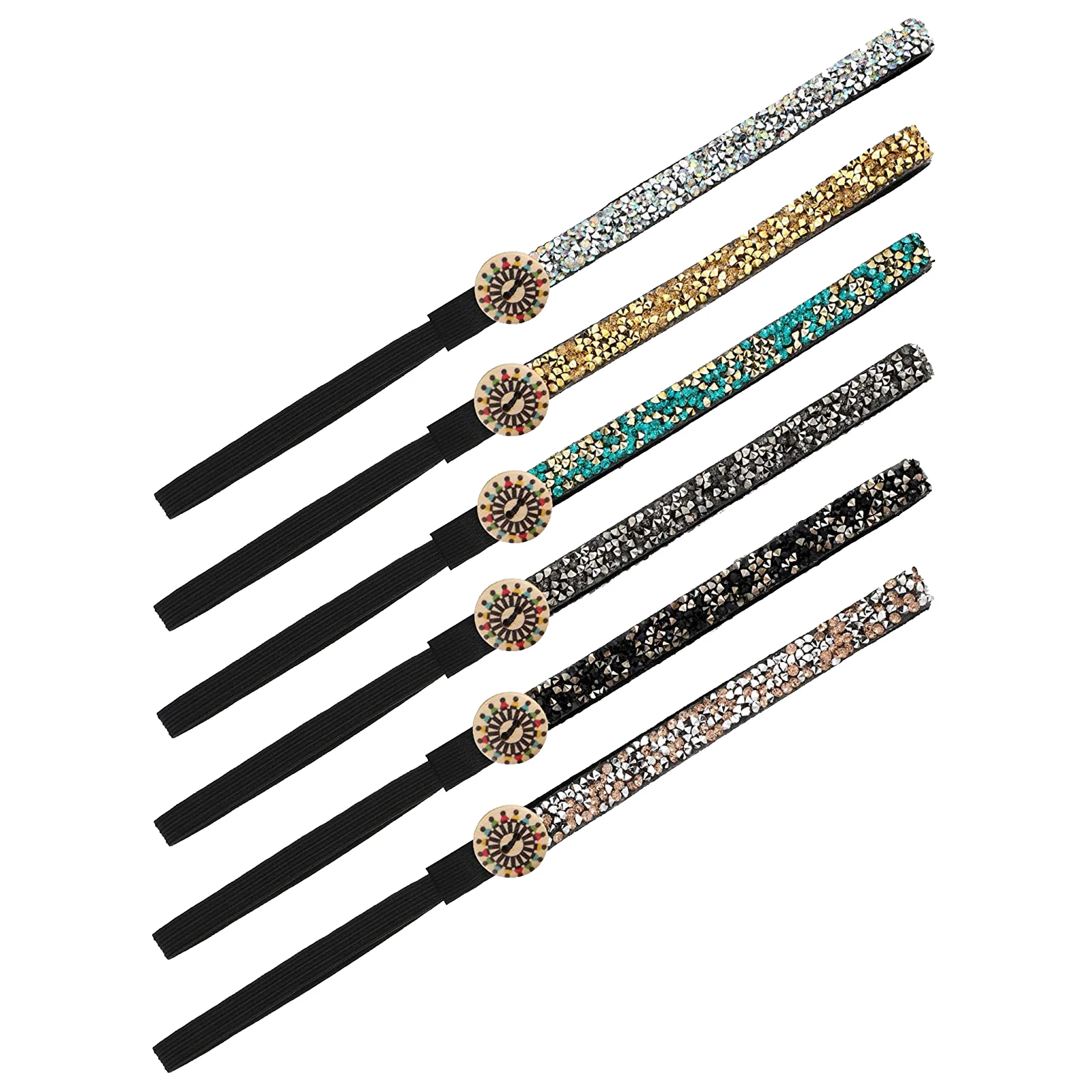 

Simple Sports Non-slip Elastic Diamond Ear-proof Button Resin
