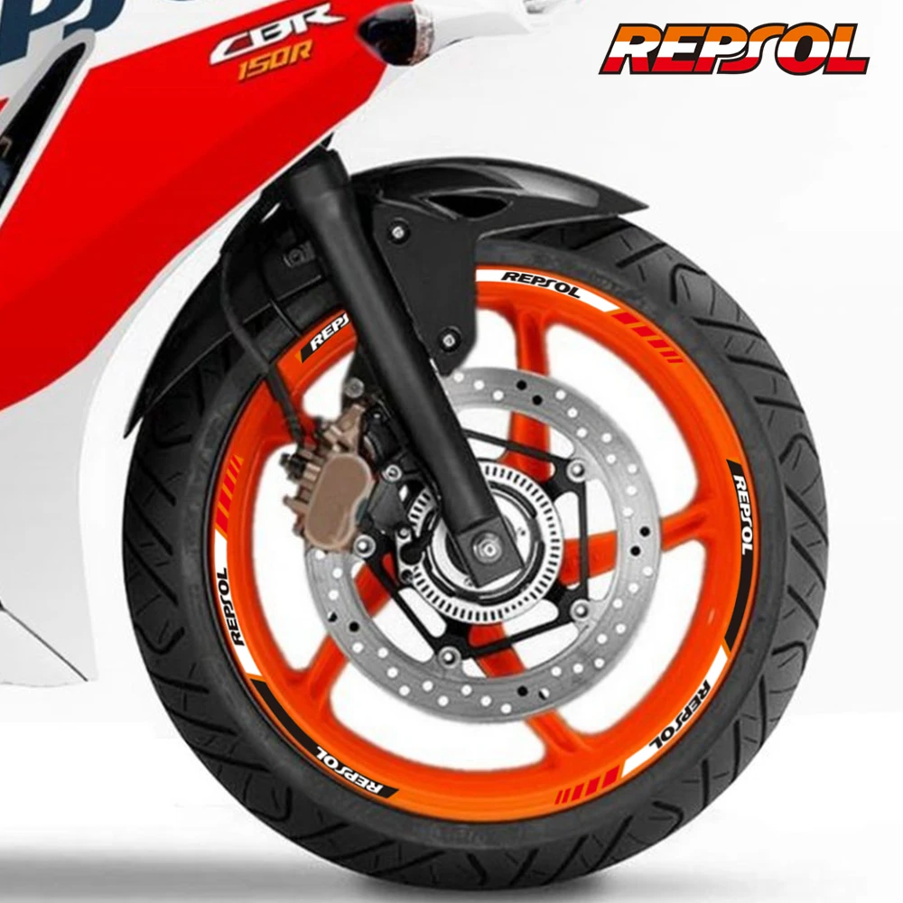 12X мотоциклетные наклейки пленка на колеса граница светоотражающие покрышки для