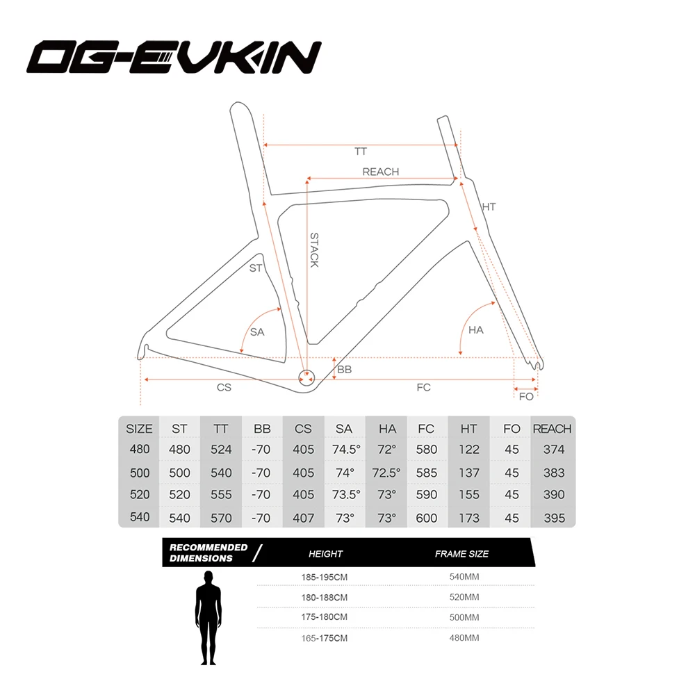 OG EVKIN CF 017 углеродный шоссейный велосипед рама UD BB386 Глянцевая руль для велосипеда