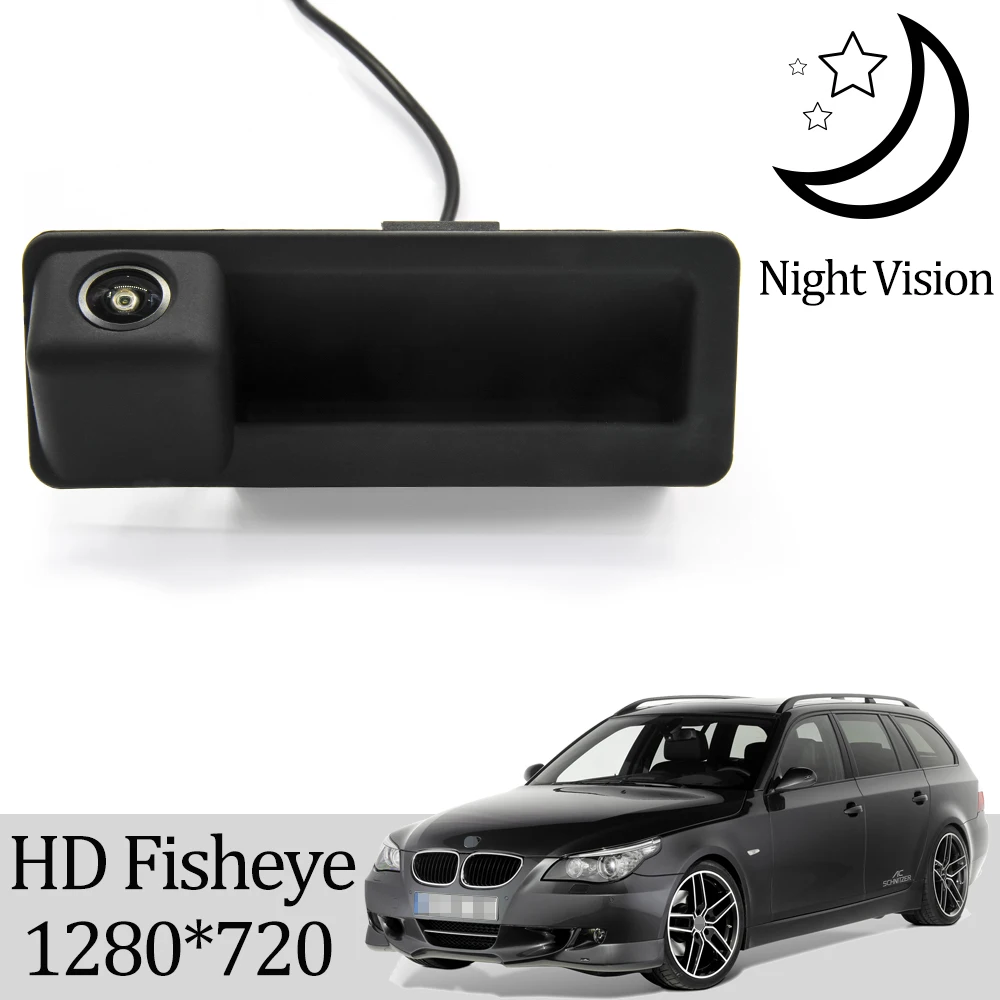 Owtosin HD 720P камера заднего вида с ручкой багажника для BMW 5 серии E39 E60 E61 1995 2010