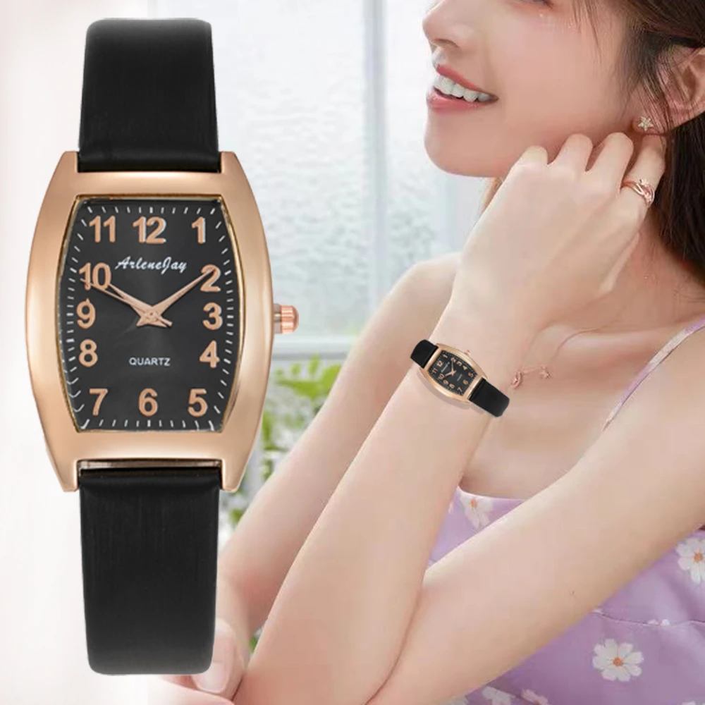 Relojes rectangulares a la moda para mujer, relojes de pulsera de cuero de cuarzo, reloj de vestir femenino Bayan Kol Saati, regalo 2022