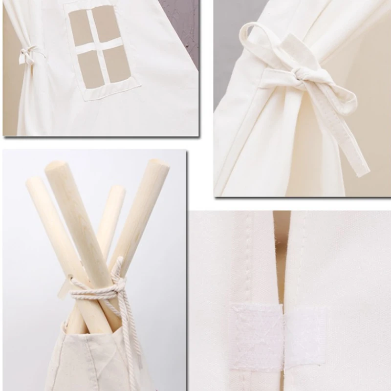 Детский переносной игровой домик из хлопкового холста Tipi House для девочек.