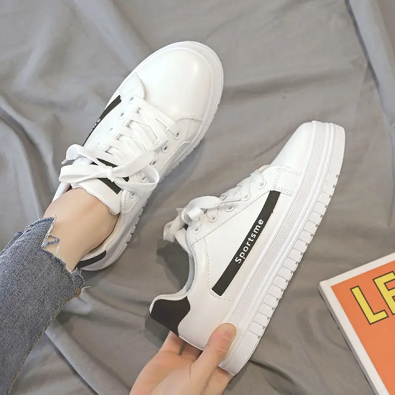 

Fashion Shoes Women's Vulcanize Shoes Spring New Casual Classic Solid Color PU Leather Shoes Women Casual White Shoes Sneakers