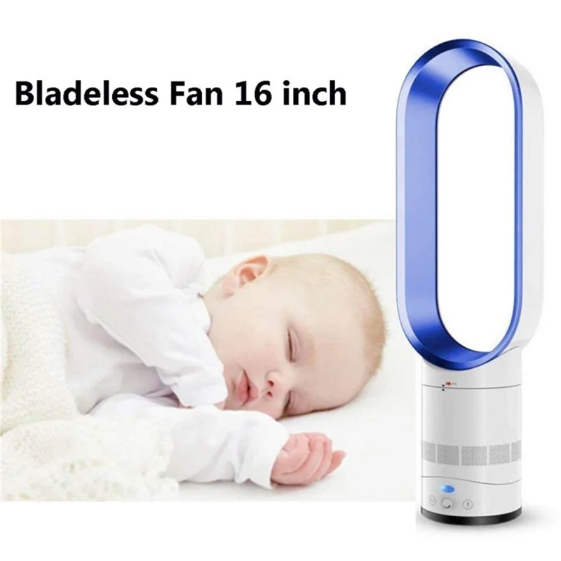 Electric Bladeless Fan Tower Fan With Remote Control 2 Hours Timing 16 Inch Floor Standing  Air Circulation Purification FS18