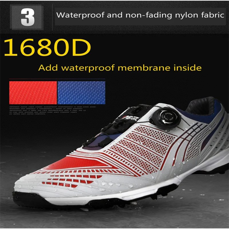 Мужская обувь для гольфа PGM водонепроницаемая Спортивная дышащие Нескользящие