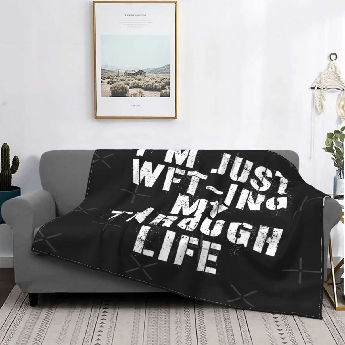 

Im Just wrf-ing-Manta de mi ca mi no a Through de la vida, colcha de cama a cuadros, manta para sofka, Manta техr mi ca, pickick