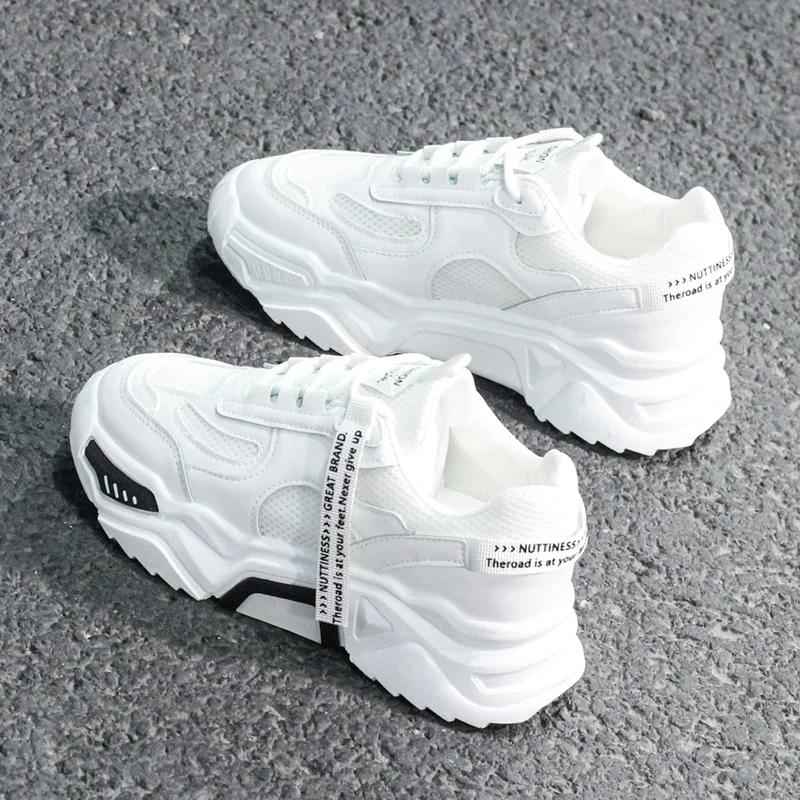 

New spring 2020 fashion women's shoes sneakers show high running shoes platform comfortable breathable trend off white